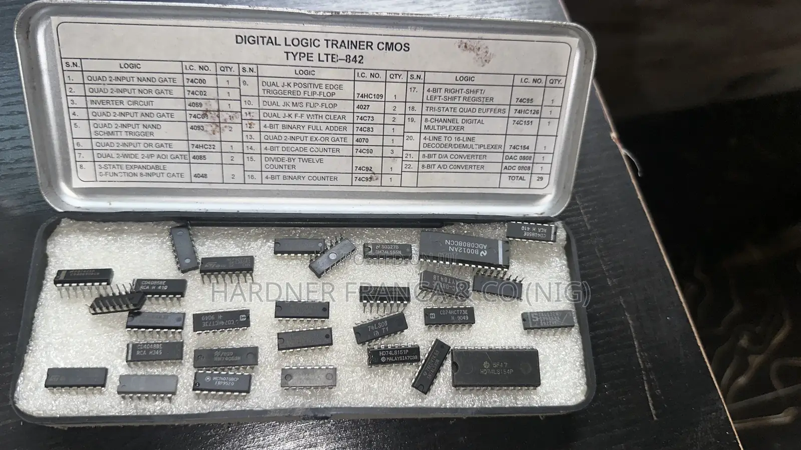 Logic Ics (Nor,Or,And,Nand,Flip-Flops Multiplexers Etc).