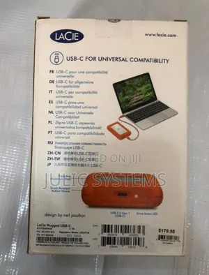 Lacie 5TB Rugged USB-C 3.2 Gen 1 External Hard Drive