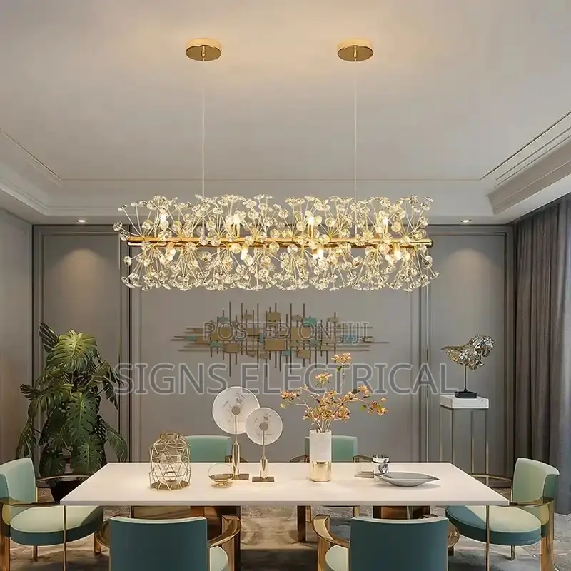 Luxury Dandelion Crystal Pendant Lights Villa Living