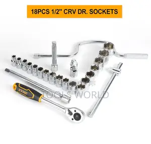 24pcs 1/2" Socket Set, 1/2" CRV DR