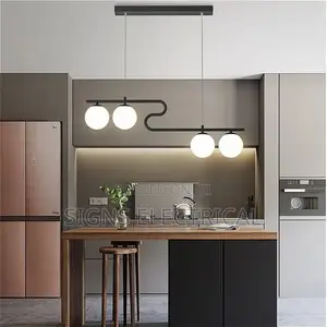 Black Glass Ball Chandelier Modern Suspension Pendant
