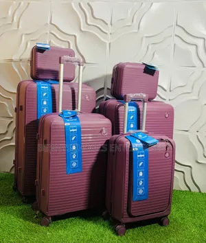 Set of 6 Blue Sensamite Foreign Rubber Travellin Luggage Box