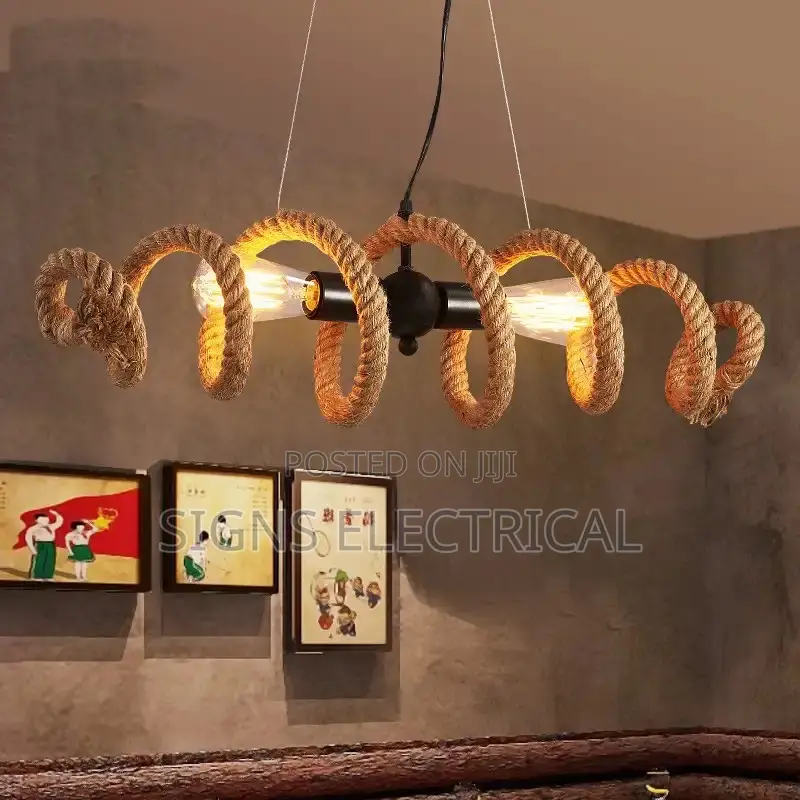 Retro Hemp Rope Chandelier