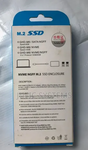 2 in 1 USB3.1 Combo M.2 NVME SSD Eternal Enclosure Adapter