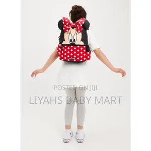 Smiggle Minnie Mouse Junior Character Hoodie Backpack – Red