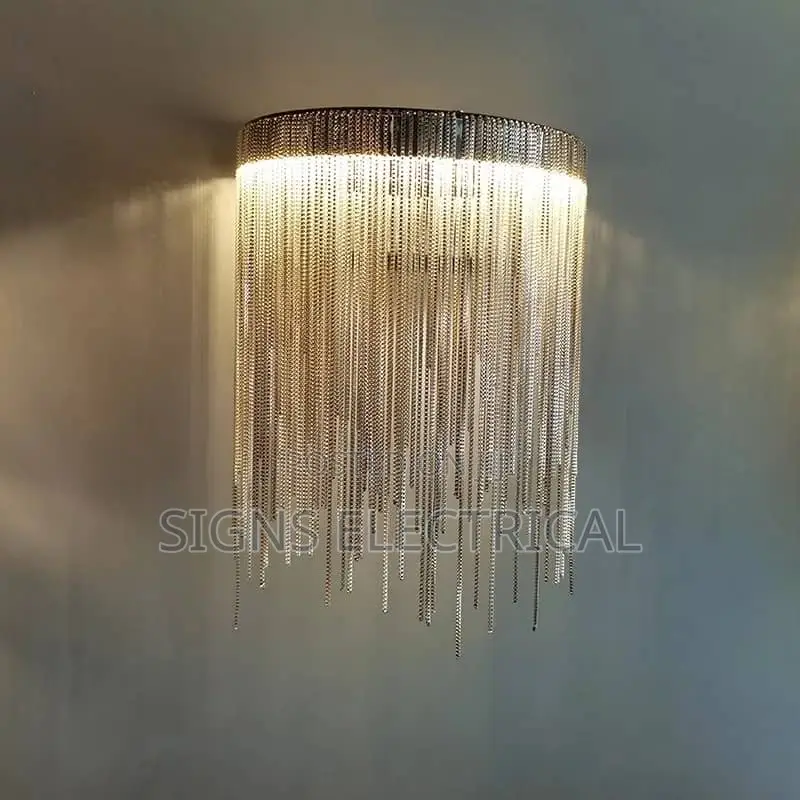 Modern Silver Led Sconce Wall Lamp Living Room Wall Lights