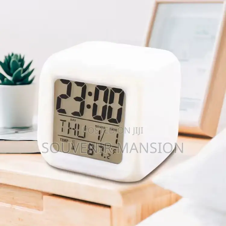 Multifunctional 7 Colour Changing Led Digital Alarm Clock