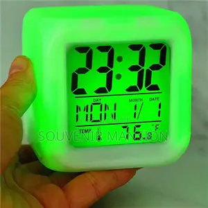 Photo - Multifunctional 7 Colour Changing Led Digital Alarm Clock