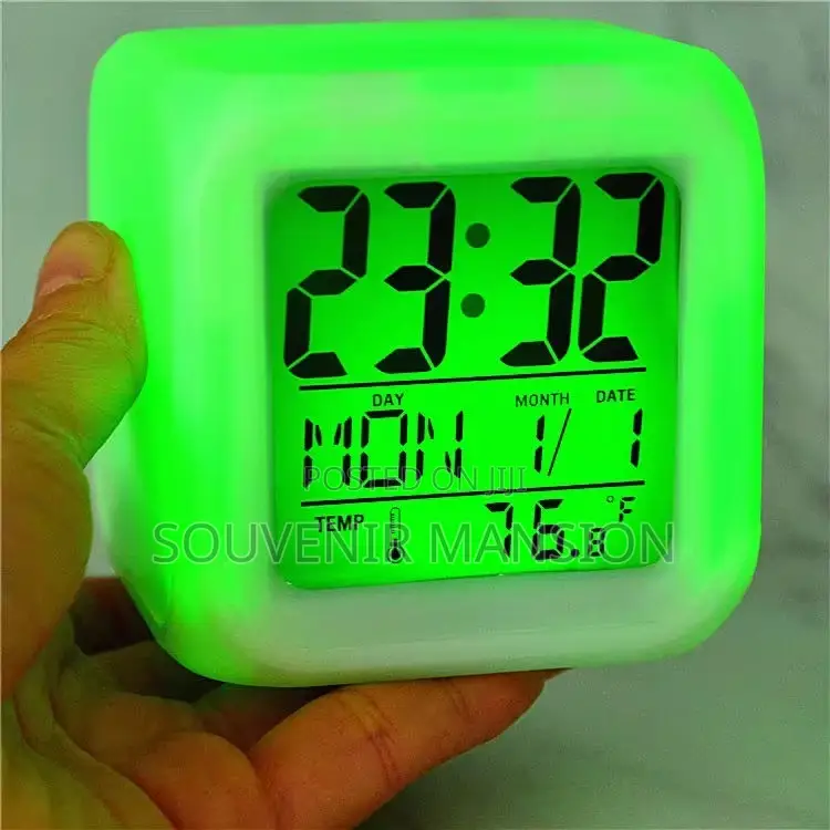 Multifunctional 7 Colour Changing Led Digital Alarm Clock