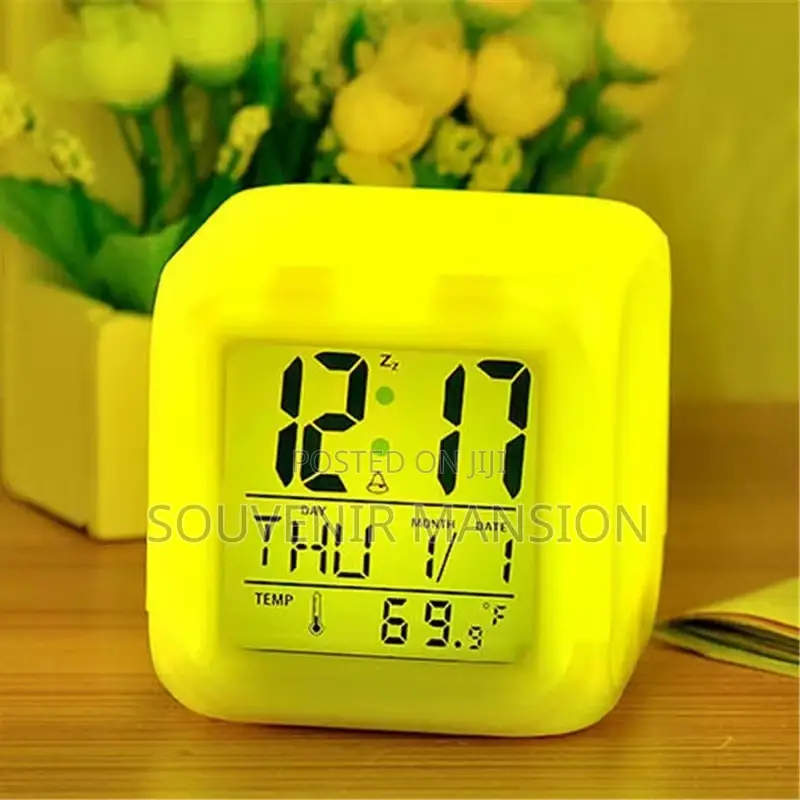 Multifunctional 7 Colour Changing Led Digital Alarm Clock
