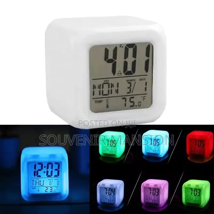 Multifunctional 7 Colour Changing Led Digital Alarm Clock