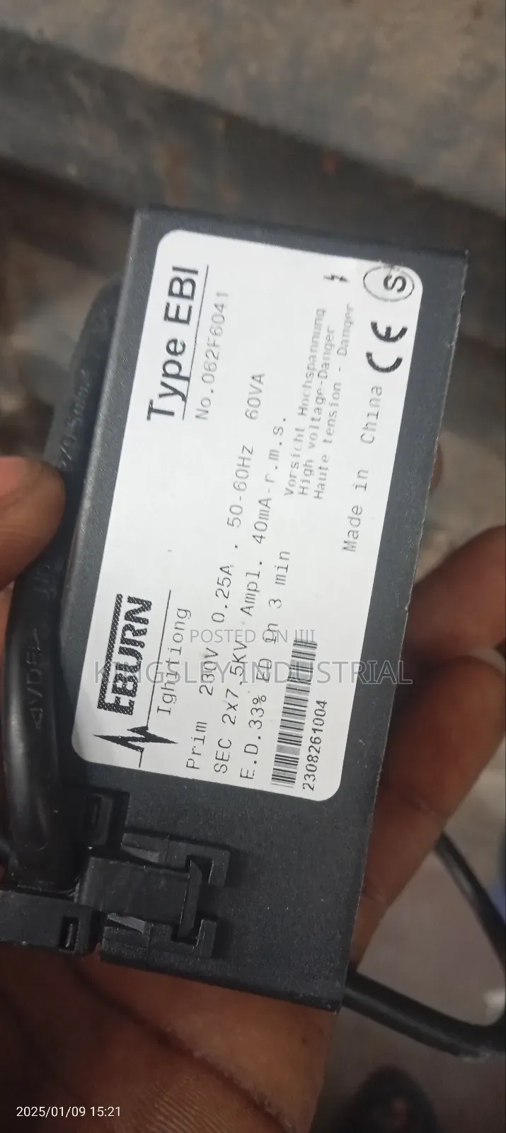 Burner Feeder Ignition Transformer 2×7.5kv 230v