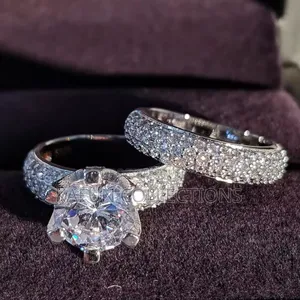 Full White Zirconia Quality Female Wedding Rings