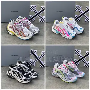 Balenciaga Track Runner Mesh and Faux Leather Sneakers