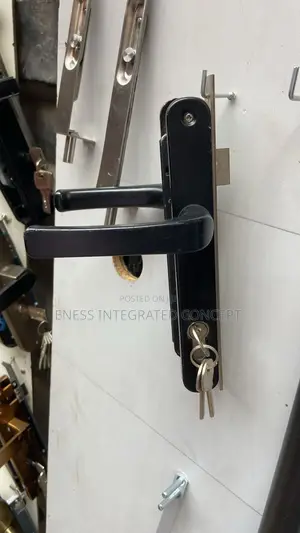 Black Aluminum PVC Door Lock