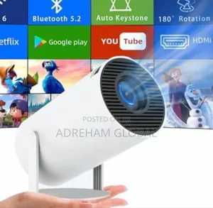 Smart Projector Freestyle Led 5g Wifi, Remote 3pin Plug