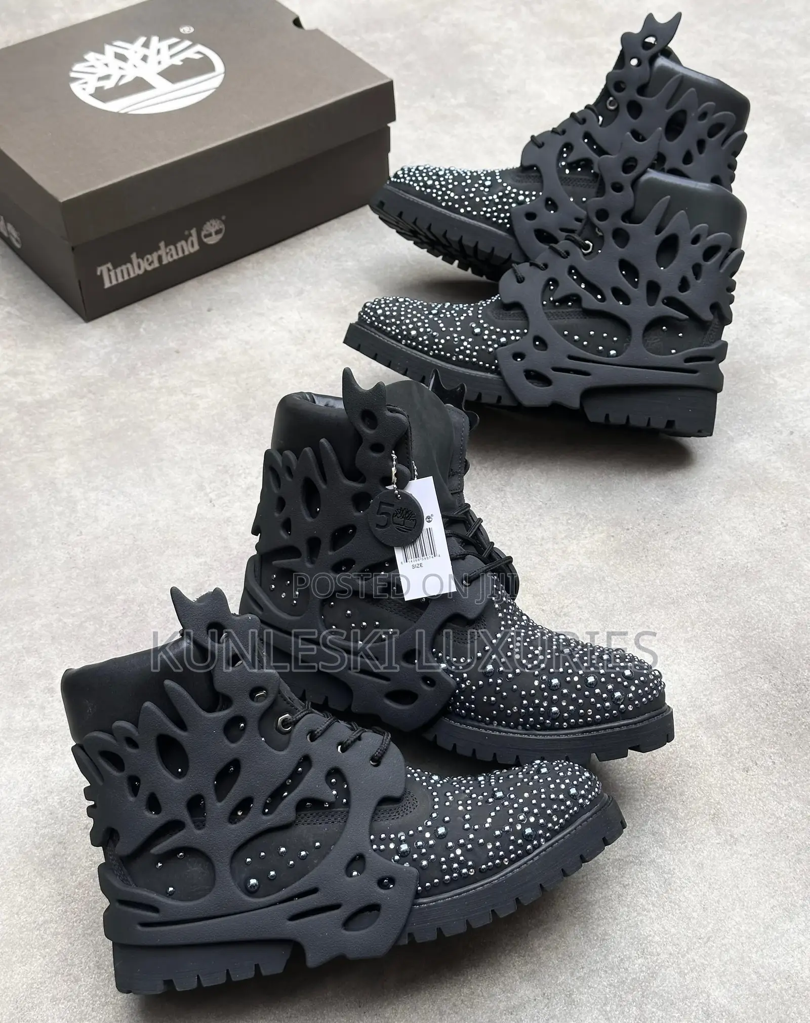 Original Custom Swarovski Pearl Timberland Boot