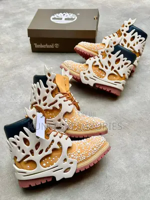 Original Custom Swarovski Pearl Timberland Boot