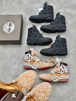Original Custom Swarovski Pearl Timberland Boot