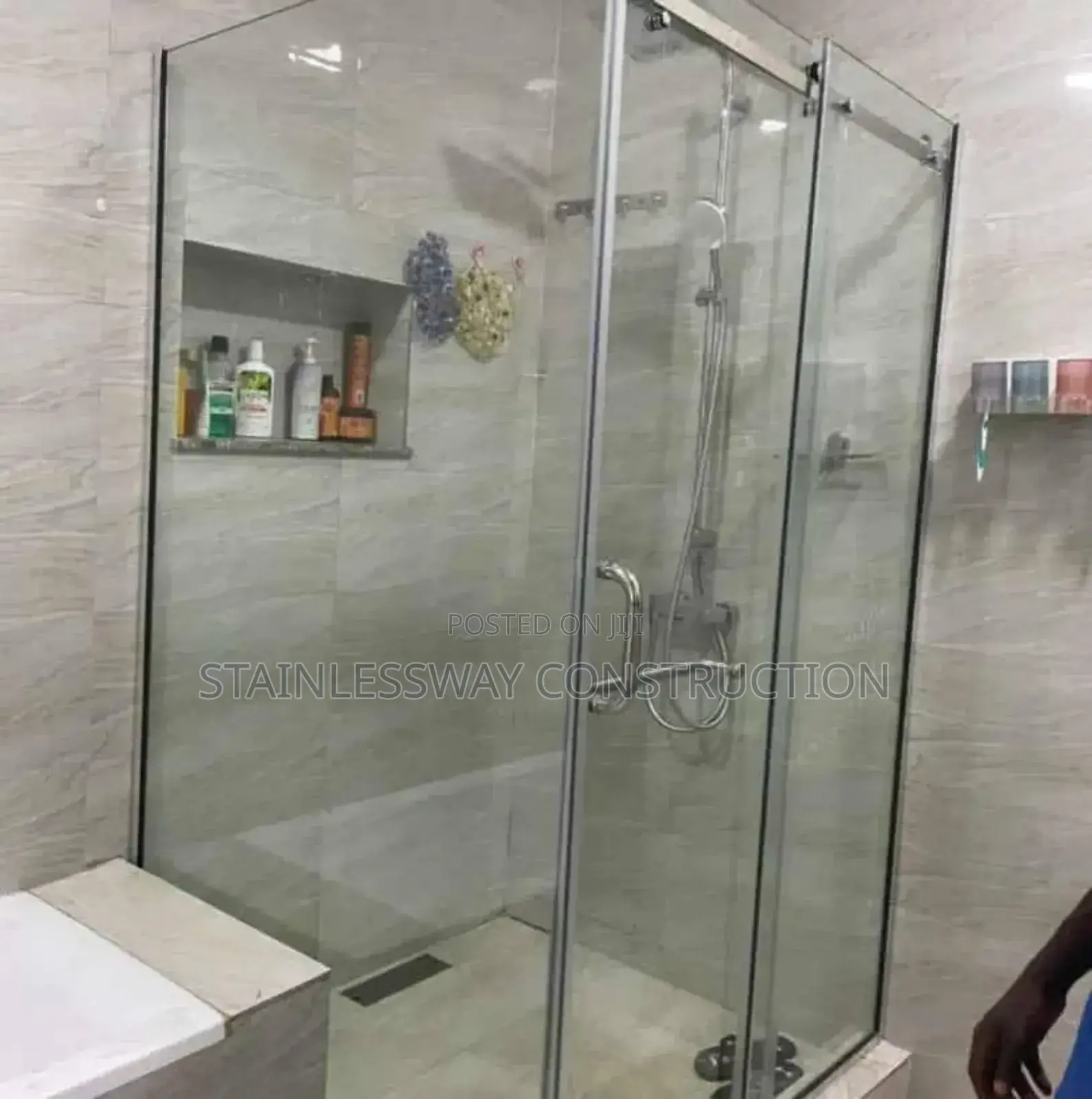 L From Shower Glass