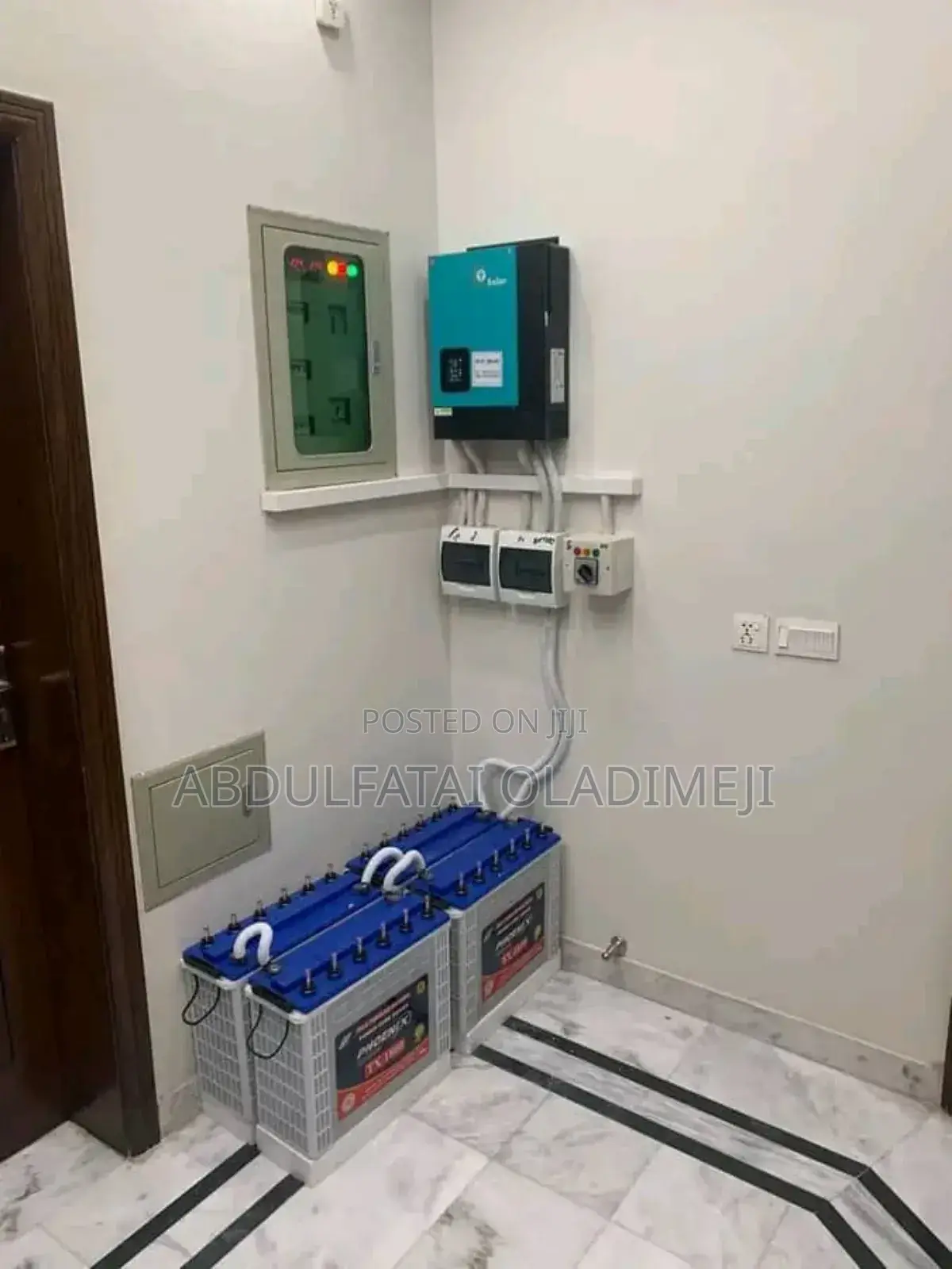 Solar Installation With Inverter, Batteries CHG/Controller