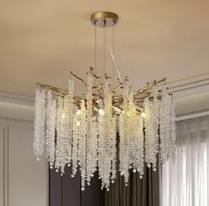 Modern Luxury Crystal Ceiling Chandelier Living Dining Room