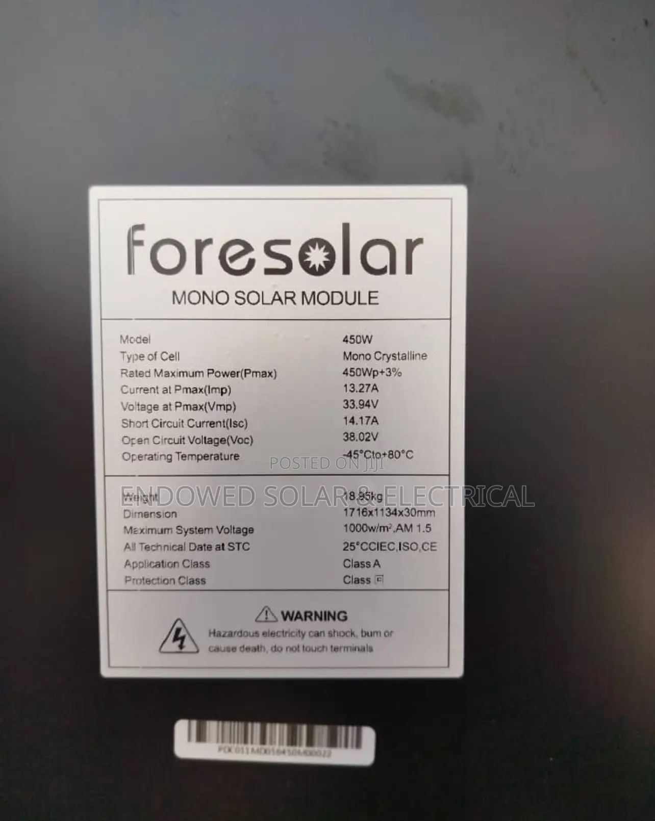 450w All Black Half Cut Mono Solar Panel