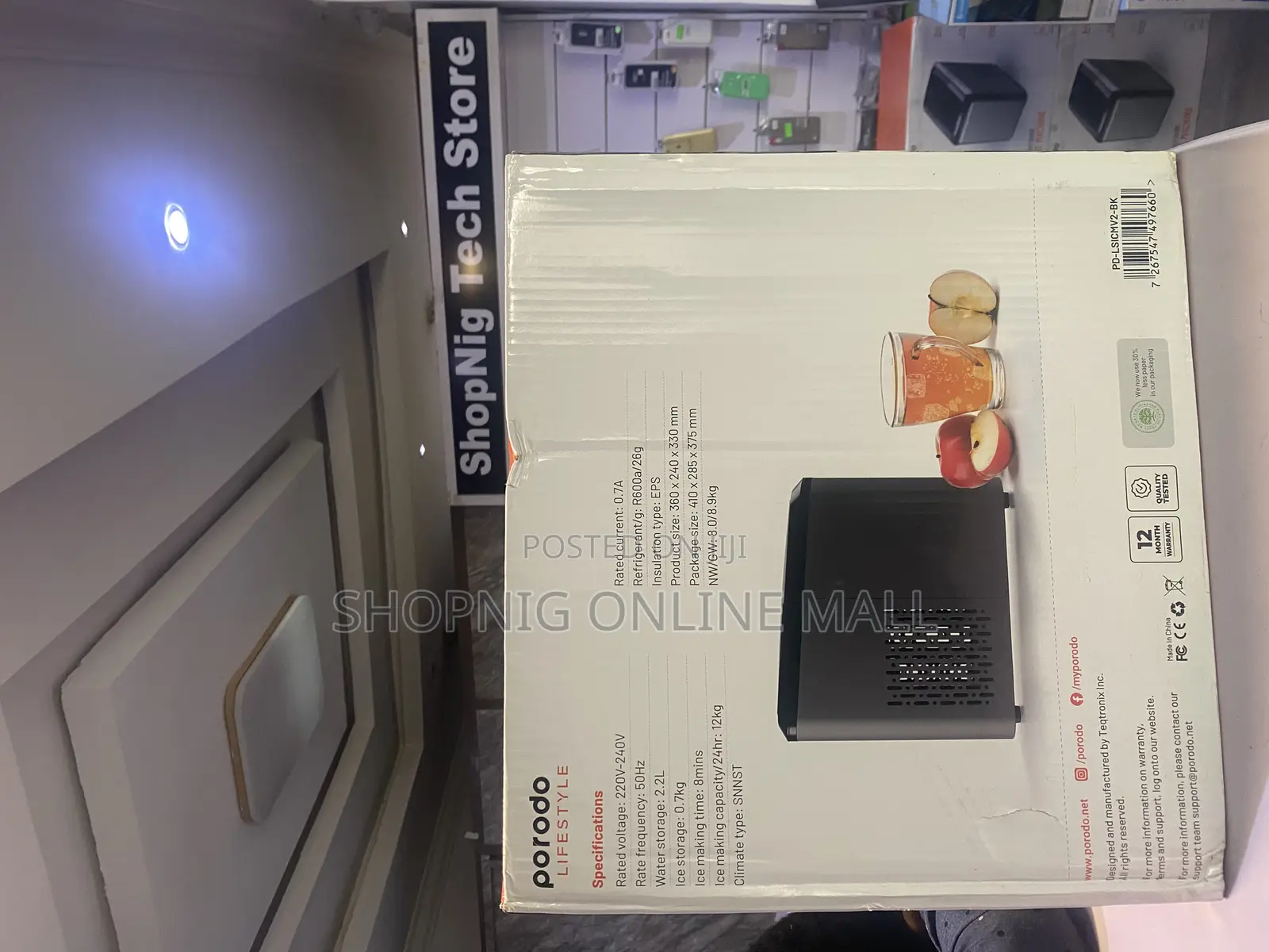 Porodo Outdoor Ice Cube Machine