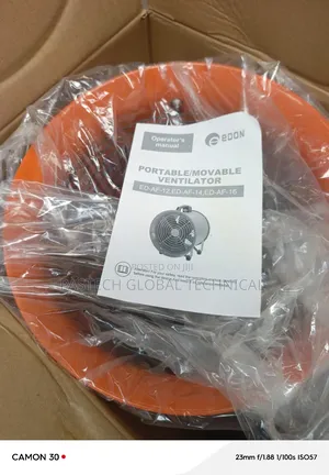 12" Portable Ventilator With a 5m Hose 220v-240v
