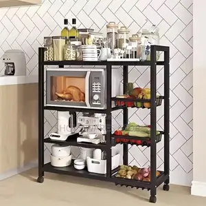 4-Layer Kitchen Shelf With Baskets