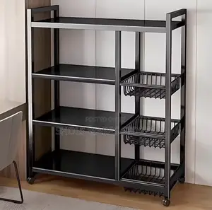 4-Layer Kitchen Shelf With Baskets