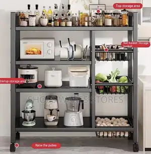 4-Layer Kitchen Shelf With Baskets