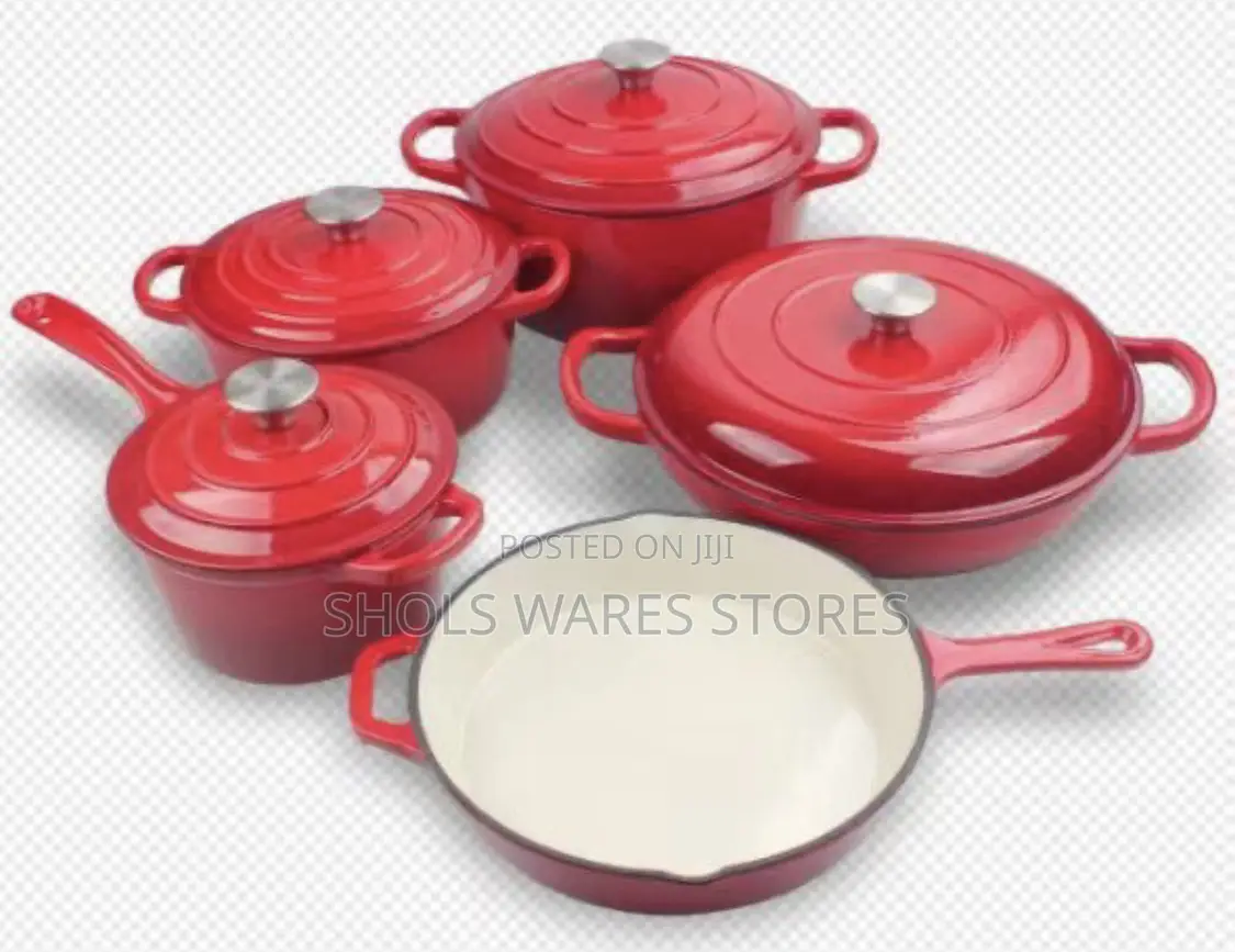 9 PCS Cast Iron Pot Set