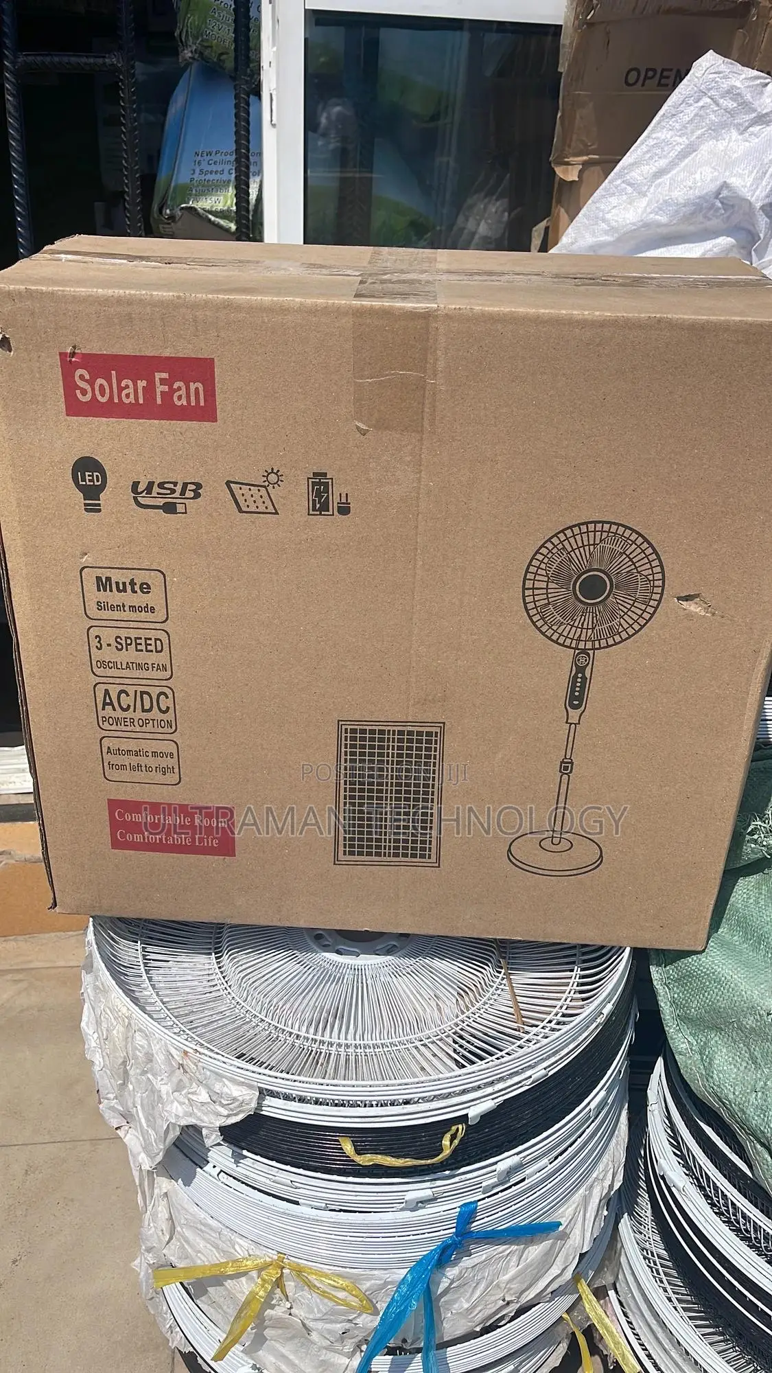 Standard Rechargeable Solar Standing Fan
