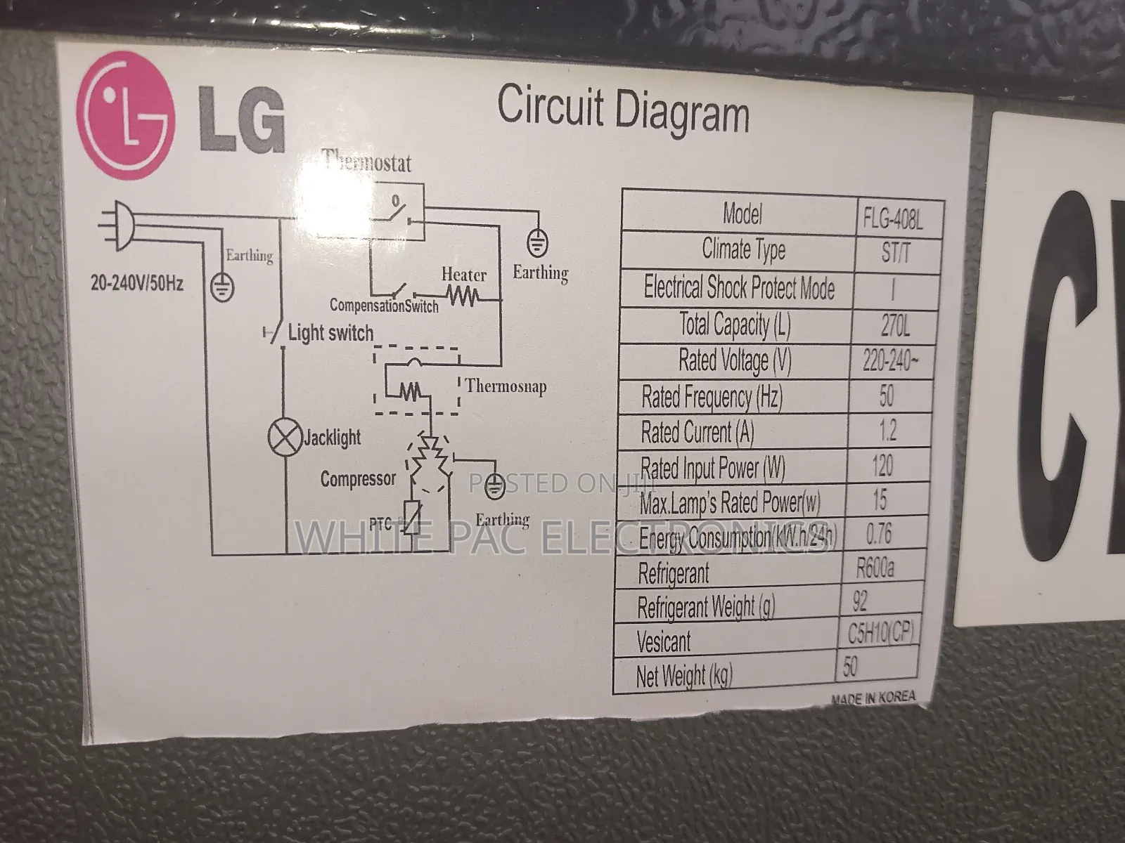 Original>LG Fast Performance 270L Fridge Double Door > 2yrs