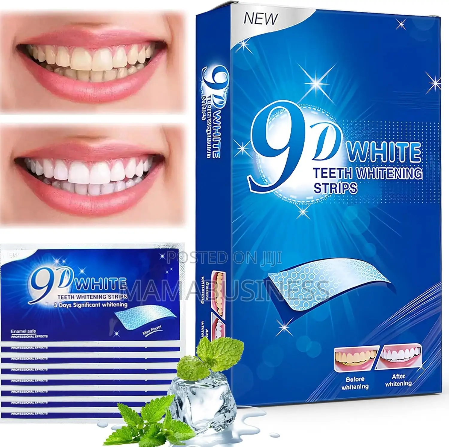 9d White Teeth Whitening Strips - 14 Pounches