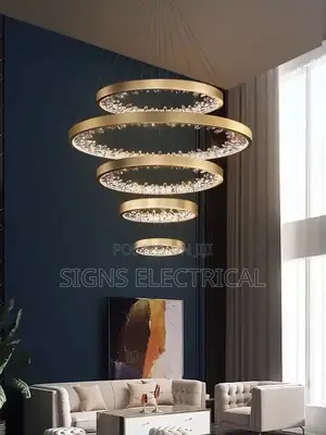 Chandelier Modern Luxury Rings Crystal Large Pendant Lamp