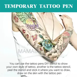 Eelhoe Temporary Tattoo Pen Set With 10 Pens and 2 Templates