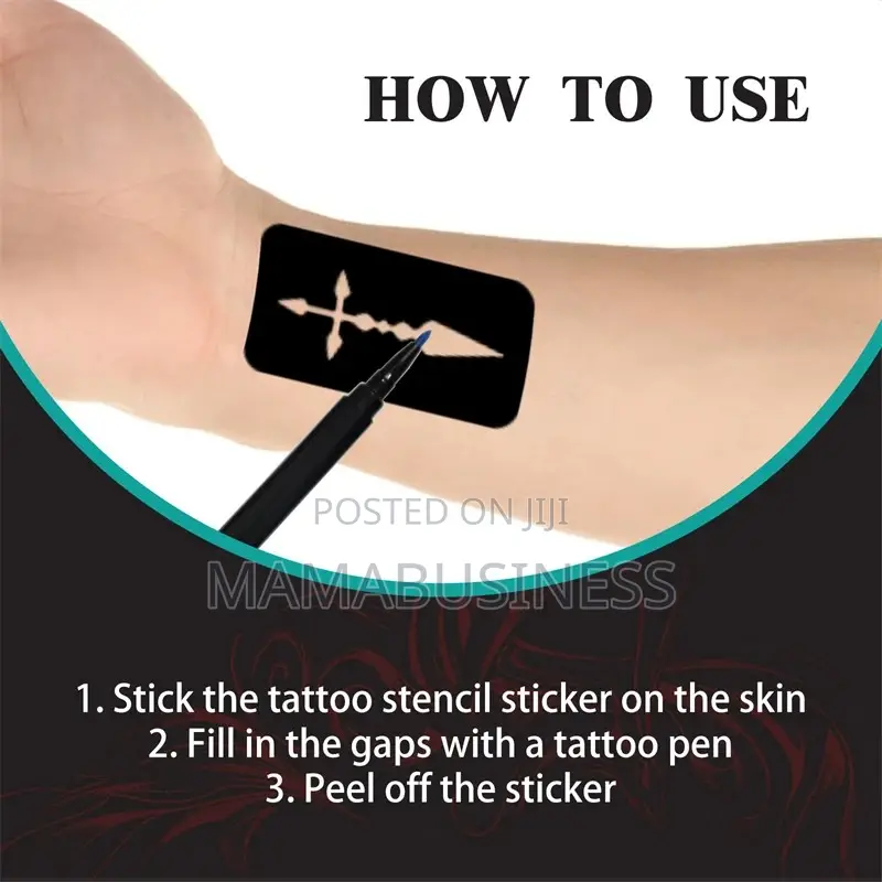 Eelhoe Temporary Tattoo Pen Set With 10 Pens and 2 Templates