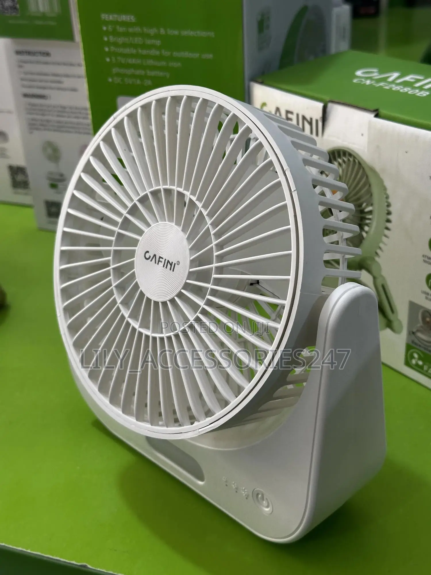 Cafini Smart Table Fan Powerful Cooling 4500mah Battery