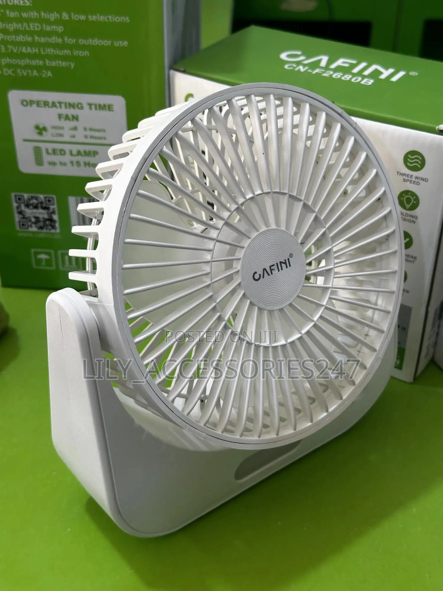 Cafini Smart Table Fan Powerful Cooling 4500mah Battery