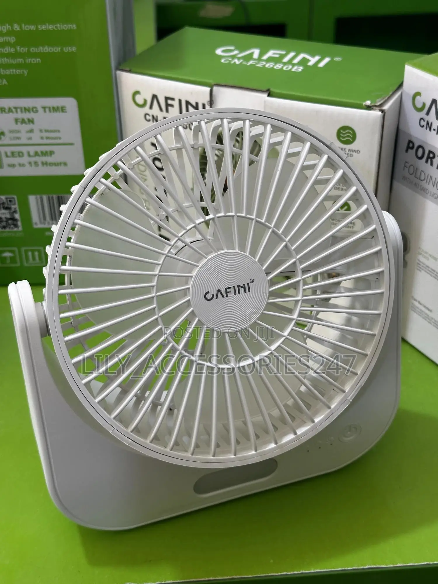 Cafini Smart Table Fan Powerful Cooling 4500mah Battery