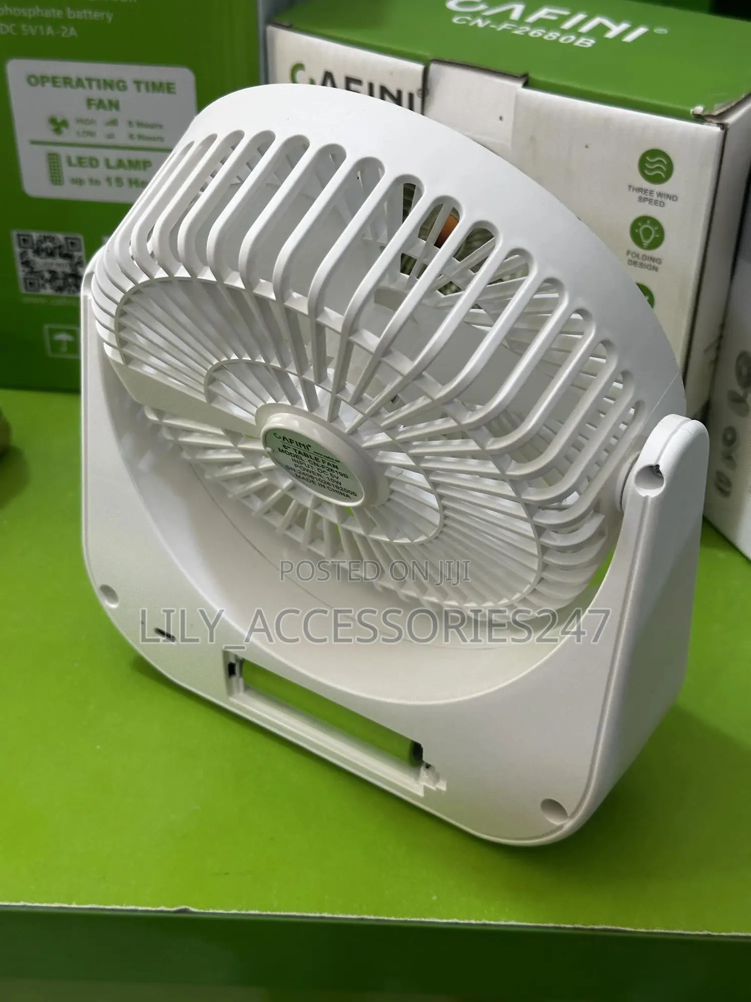 Cafini Smart Table Fan Powerful Cooling 4500mah Battery