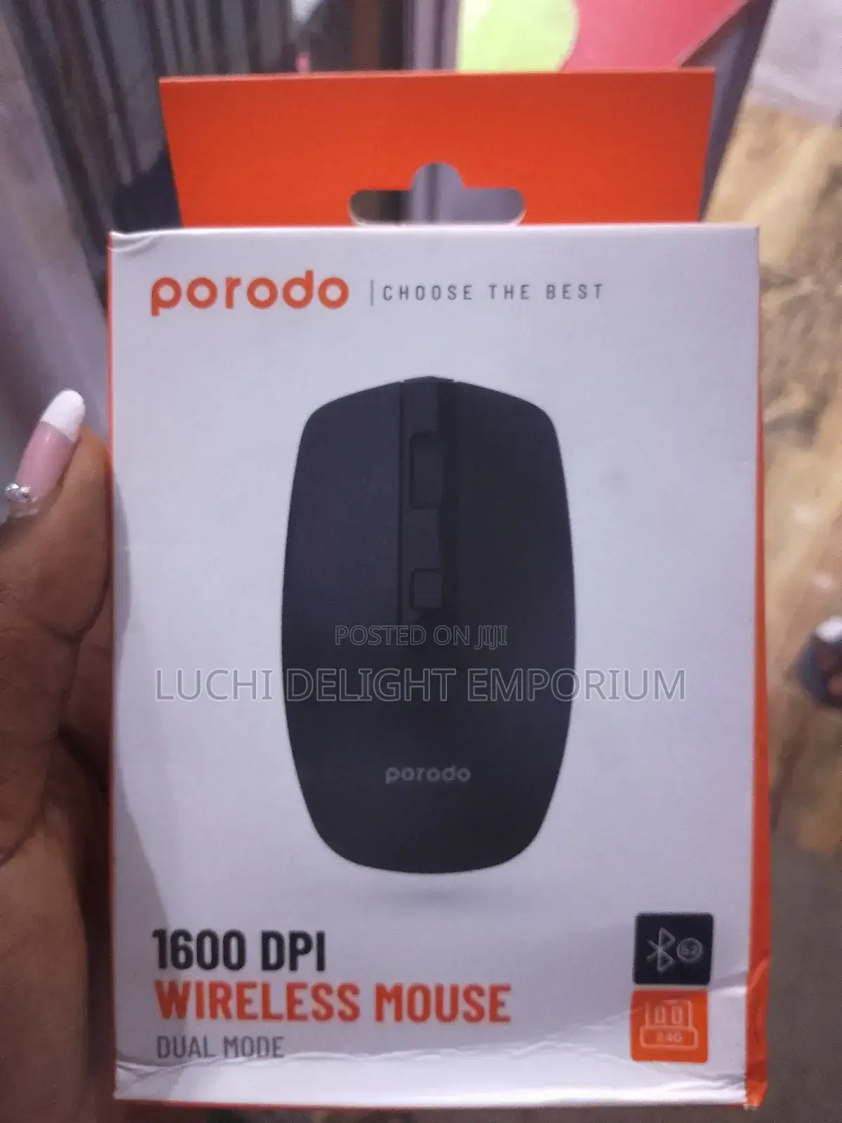 Porodo 2.4G Wireless N Bluetooth Rechargeable Mouse DPI 1600