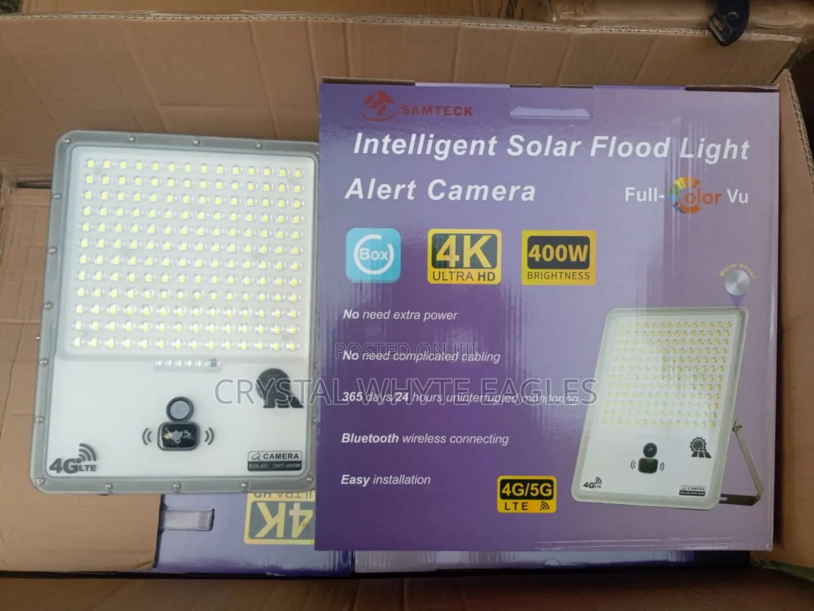 400W 4G Flood Lights With Camera