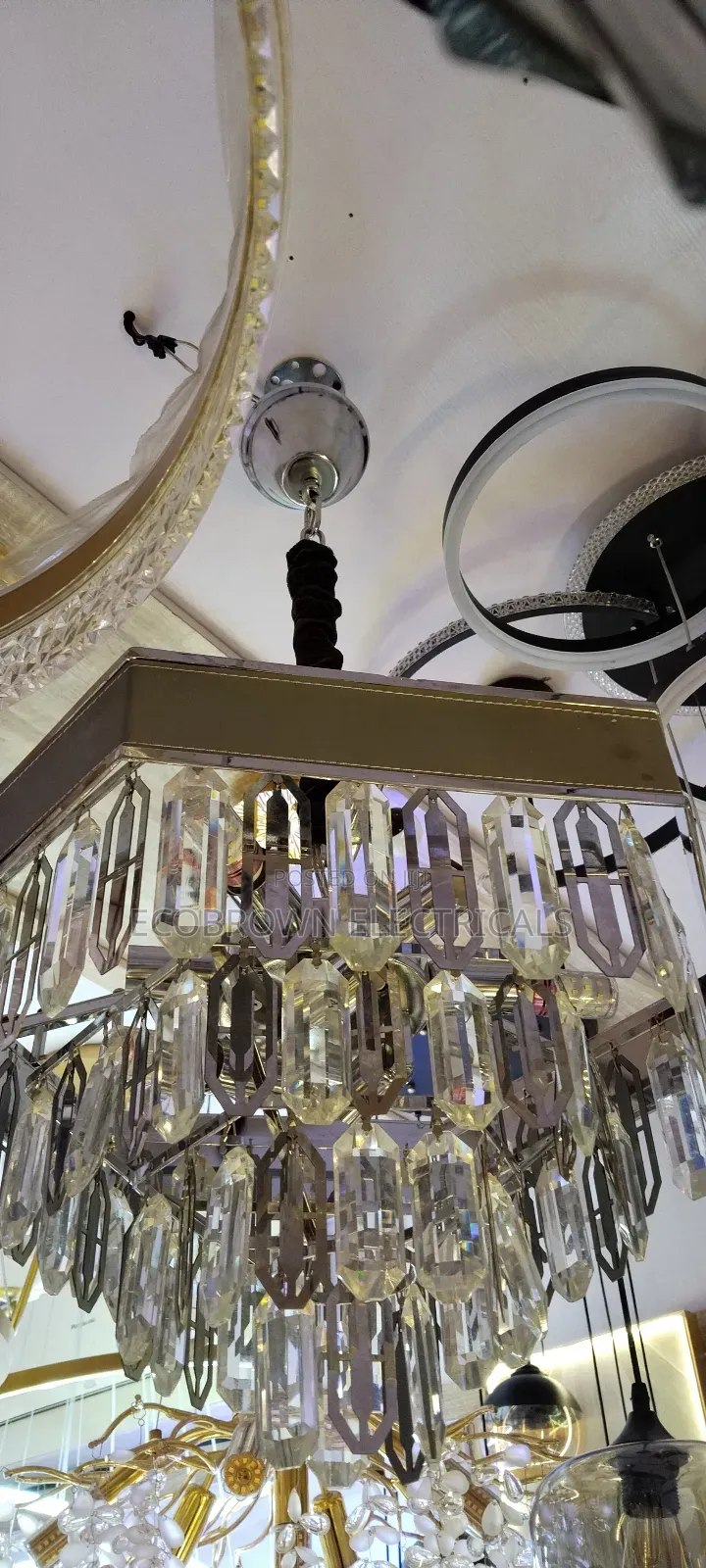 Silver Crystal Chandelier Light