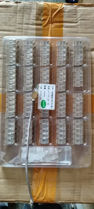 100 Pieces RJ45 Cat 7 Metal Pass Through Lan Cable Connector