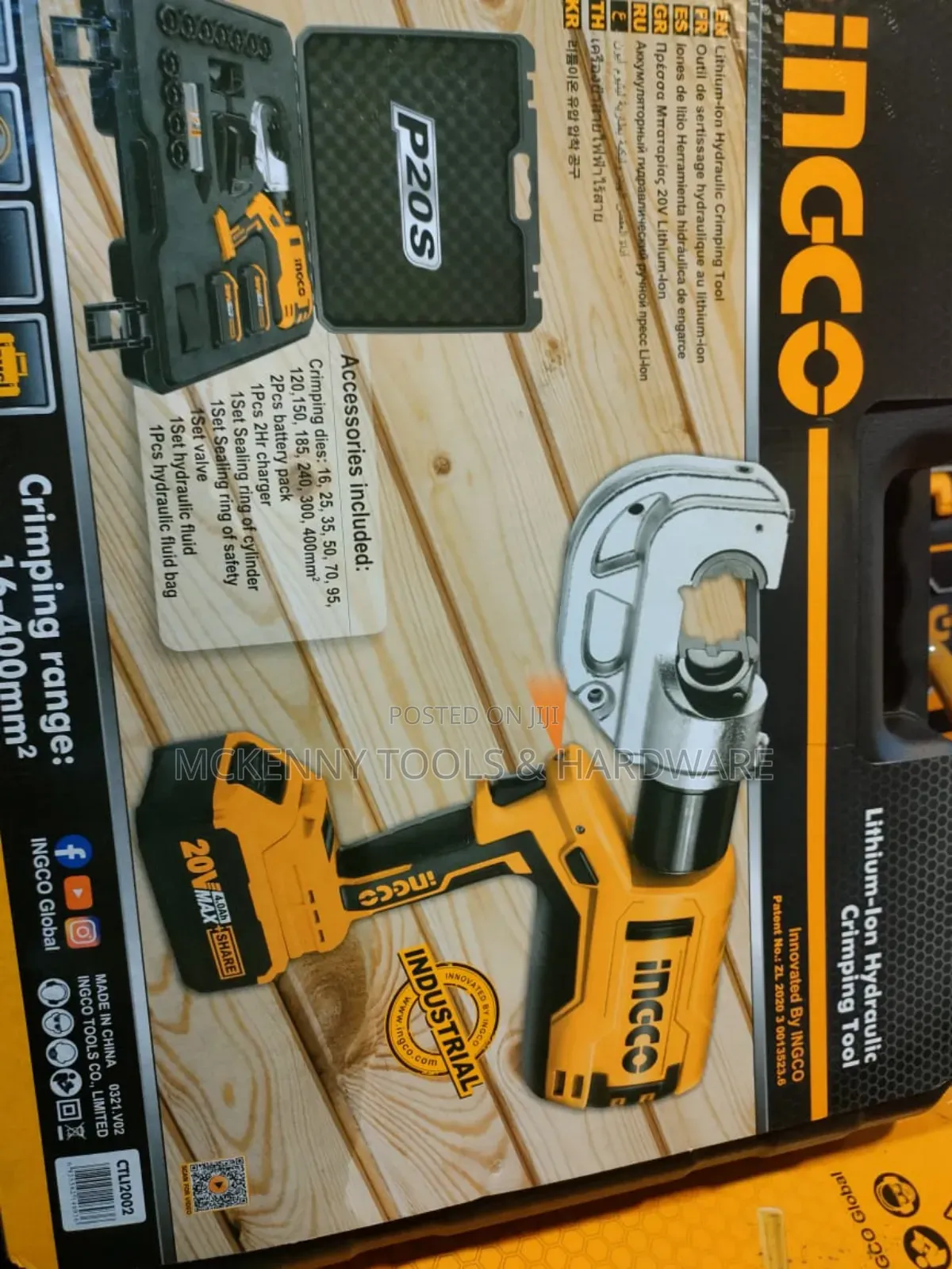 INGCO Lithium-Ion Hydraulic Cable Cutter – CRCLI2002