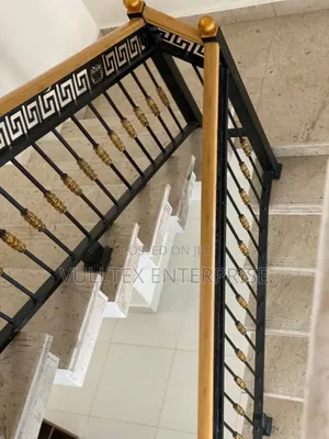 Staircase.With Wooden Top,.