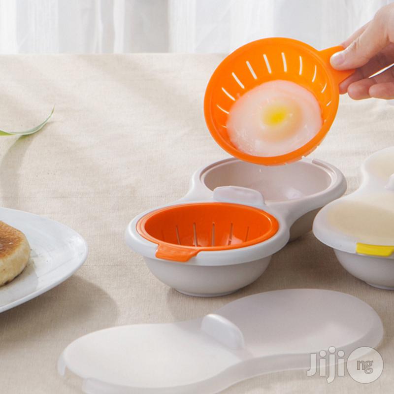 Double Egg Cooker Poacher Microwave Steamer
